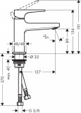 Смеситель для раковины Hansgrohe Metropol 74500000