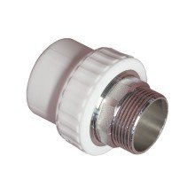 Муфта полипропиленовая Valfex переходная с наружной резьбой 25 x 3/4, белая
