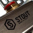 Коллектор Stout из нержавеющей стал с запорными клапанами 1/3/4x13, SMS 0922 000013