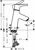 Смеситель для раковины Hansgrohe Talis S 80 72010000