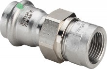 Соединение Viega разъемное с внутренней резьбой 15 мм х Rp 3/4 , Sanpress Inox, модель 2362