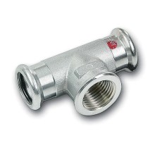 Тройник Sanha 24130G, ВПр-ВР-ВПр, углеродистая сталь, 28x3/4x28