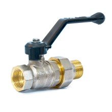 Кран шаровой LD 47.25.В-ГШ.Р с разъемом, внутренняя-наружная резьба, 1, рычаг