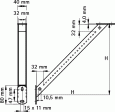 Подпорка для консоли Walraven BIS WM0, 1, 15, 2, 30 - 350 мм