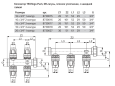 Двойная крестовина TECE TECElogo c накидной гайкой 16 х 3/4, 4 контура