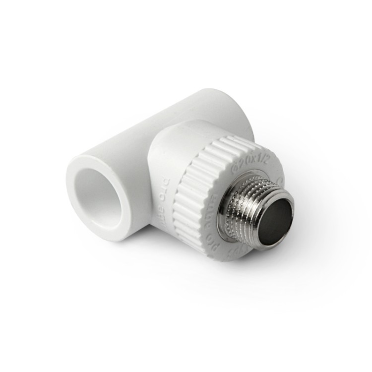 Тройник полипропиленовый комбинированный PRO AQUA PP-R НР белый (32-1), арт.PA25018P