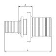 Муфта Rehau соединительная переходная 50Х6,9 - 40Х5,5 RX