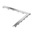 Декоративная решетка TECE TECEdrainline steel II угловая, 1200x1200 мм, глянцевая