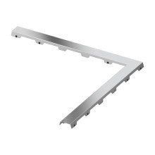 Декоративная решетка TECE TECEdrainline steel II угловая, 1200x1200 мм, глянцевая