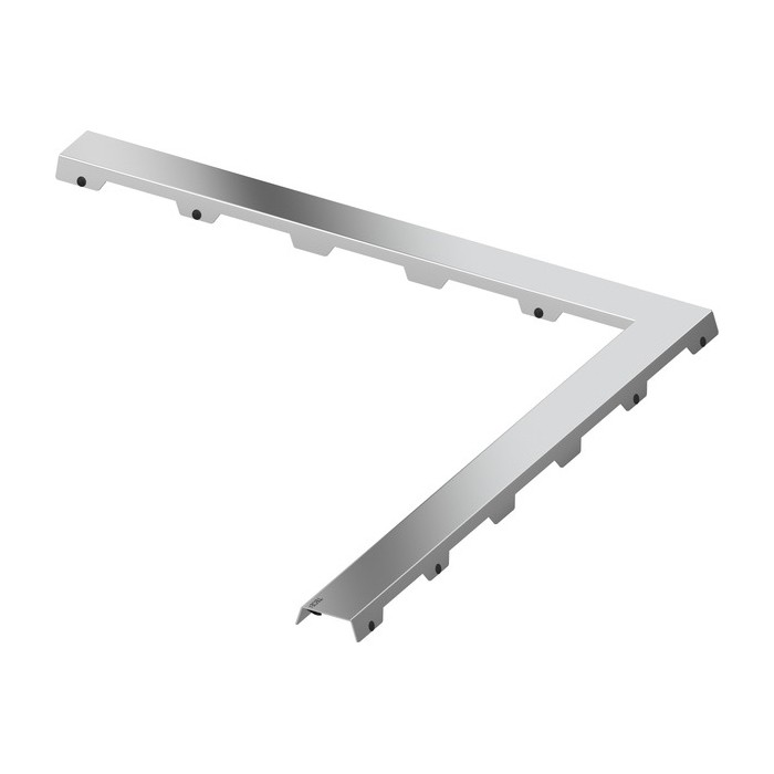 Декоративная решетка TECE TECEdrainline steel II угловая, 1200x1200 мм, глянцевая