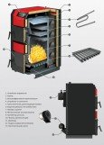 Твердотопливный напольный котел отопления, атмосферный Burnit WBS-N AC 40