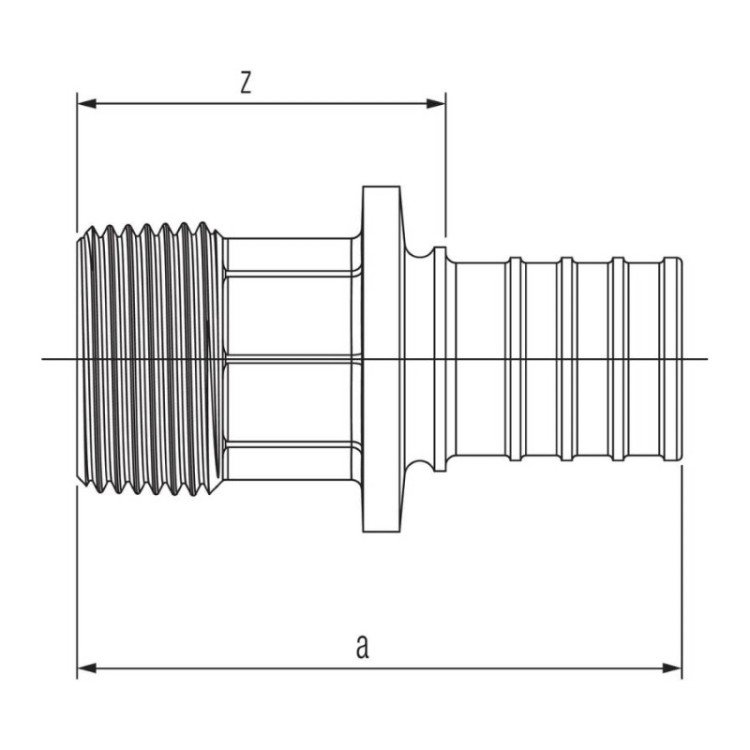 Переходник Rehau с наружной резьбой 20-R 1/2 RX