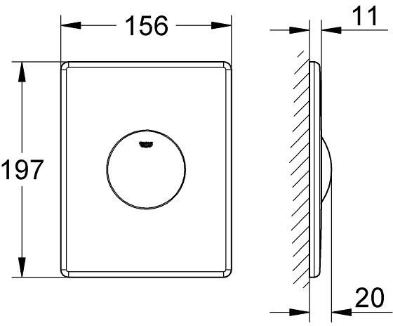 Кнопка смыва Grohe Skate 38672SD0 хром