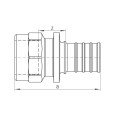 Переходник Rehau с внутренней резьбой 25-Rp 1/2 RX