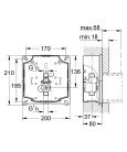 Комплект чернового монтажа Grohe Rapido UMB 38787000 для механического смыва или установки Tectron