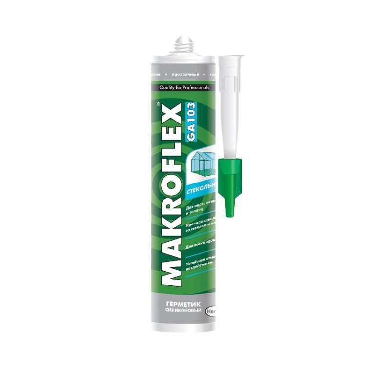 Герметик Makroflex GA103 силиконовый стекольный прозрачный (0,30л) 2005223