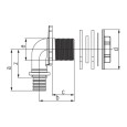 Угольник Rehau настенный для ДСП 20-Rp1/2x28 RX