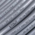 Труба (PE-XA) из сшитого полиэтилена с кислородным слоем Stout серая 20x2,8, SPX-0001-002028