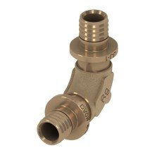 Уголок TECE TECEflex соединительный, закругленный 90 гр, 16x16, бронза, наружная резьба