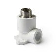 Угольник полипропиленовый PRO AQUA PP-R с креплением НР белый (20-1/2), арт.PA28108P