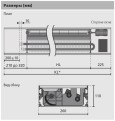 Внутрипольный конвектор с вентилятором Mohlenhoff QSK EC 260-110-2000