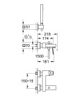 Смеситель для ванны Grohe Eurocube 23141000