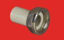 Муфта полипропиленовая FV-Plast 20х3/4 с накидной гайкой, цельный PPR корпус, 225021