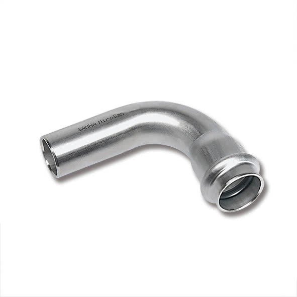 Отвод Sanha 9001A, 90 гр. ВПр-НПр, нержавеющая сталь, 22