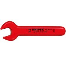 Ключ гаечный рожковый KNIPEX метрический VDE, размер под ключ 17 мм, 155 мм, диэлектрический