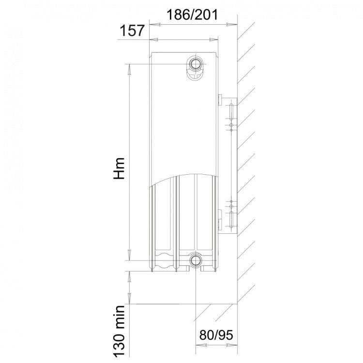Стальной панельный радиатор отопления Лемакс VC33/300/ 1500