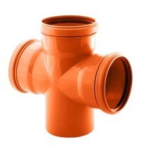Крестовина Valfex 110/110/110х45 градусов РЫЖАЯ нар.канализ