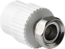 Муфта из полипропилена Valfex с накидной гайкой 32x1 1/4 (60/15) БЕЛАЯ (ВАЛФ-РУС)