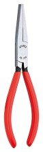 Плоскогубцы KNIPEX механика, плоские широкие губки с крестовой насечкой, 200 мм, чёрные, 1К ручки