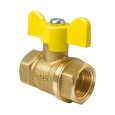 Кран шаровой Valfex VF.277.LB3.100 для газа ВР/ВР ручка-бабочка, 1