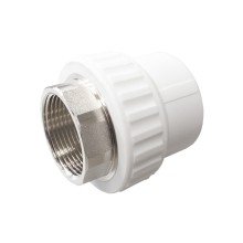 Муфта полипропиленовая Valfex переходная с внутренней резьбой 50 x 1 1/2 под ключ, белая
