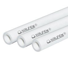 Труба полипропиленовая Valfex PP-R белая армированная ALUMINIUM SDR 6 PN25, 50х8,3