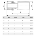 Соединительный элемент Viega SmartPress вставной 25 x 22, модель 6713