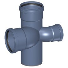 Крестовина POLOPLAST POLO-KAL NG угловая с низким ответвлением PKEDA DN110/L110/R75 87,5/180 гр.