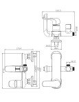 Душевая колонна Damixa Palace Evo cо смесителем и мыльницей