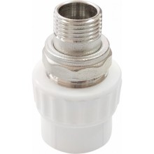 Муфта из полипропилена Valfex с американкой для радиатора наружная резьба 25 x 3/4 (100/25) БЕЛАЯ