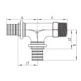 Тройник Rehau RAUTITAN RX с наружной резьбой 20-20-R 3/4