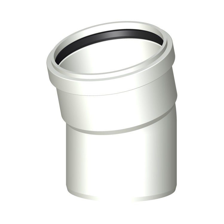 Отвод POLOPLAST POLO-KAL 3S PKSB DN125 15 гр.