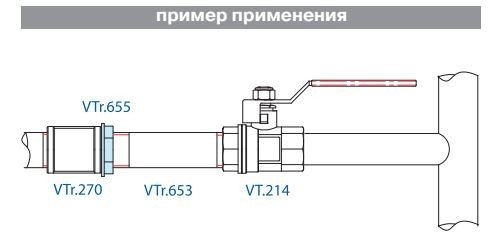 Контргайка VALTEC 2 внутренняя, никелированная латунь