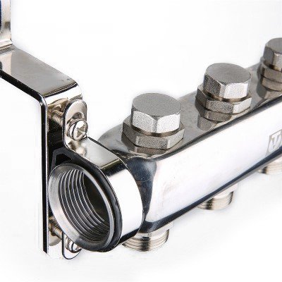 Коллекторная группа VALTEC НЕРЖ, в сборе, 1х4 вых. Евроконус 3/4