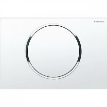 Кнопка смыва Geberit Sigma 10 одинарный смыв, олеофобная, белый мат./полированный 115.758.JT.5