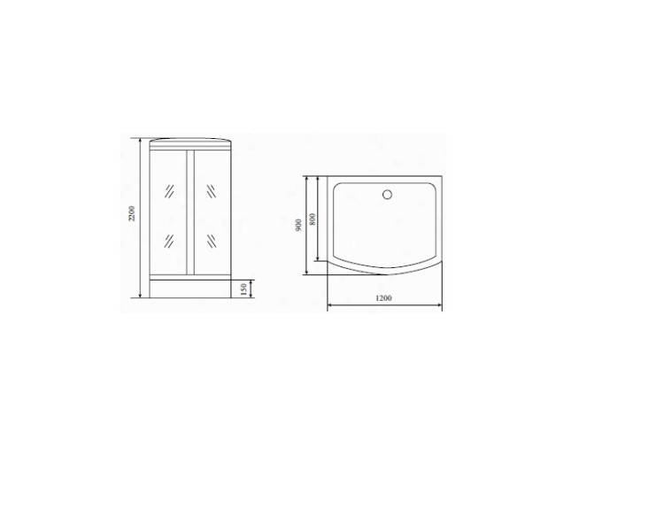 Душевая кабина Timo T-8815 Fabric Glass