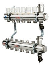 Коллекторная группа VALTEC в сборе, 1х4 вых. Евроконус 3/4