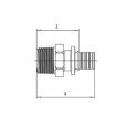 Переходник Rehau из нержавеющей стали с наружной резьбой 25 - R 3/4