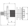Подводка Rehau прямая через стену 16-Rp1/2x28 RX