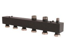 Стальной распределительный коллектор Rommer 5 отопительных контура 1 1/2 x 1 1/2